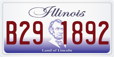IL license plate B291892