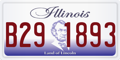 IL license plate B291893