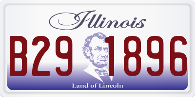 IL license plate B291896