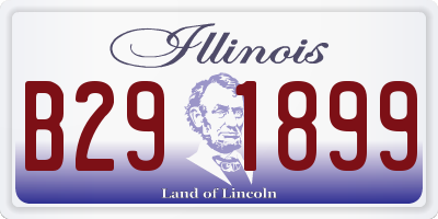 IL license plate B291899