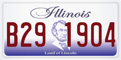 IL license plate B291904