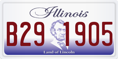 IL license plate B291905