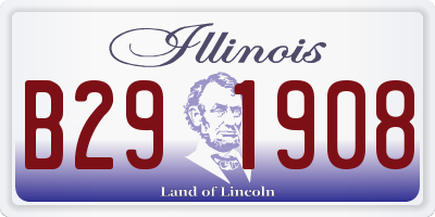 IL license plate B291908