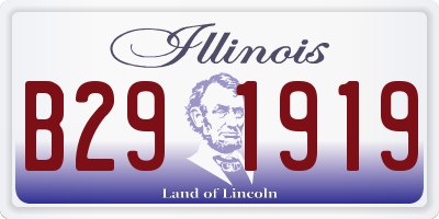 IL license plate B291919