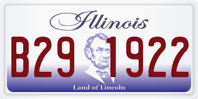 IL license plate B291922