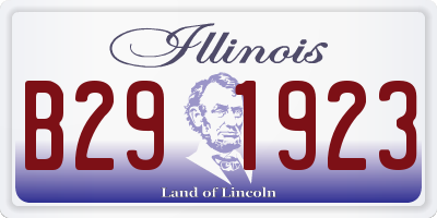 IL license plate B291923