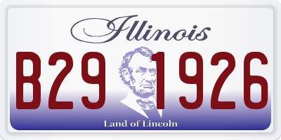 IL license plate B291926