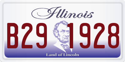 IL license plate B291928