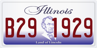IL license plate B291929