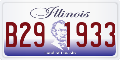 IL license plate B291933