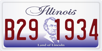 IL license plate B291934