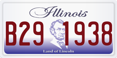 IL license plate B291938