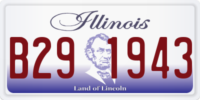 IL license plate B291943