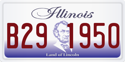 IL license plate B291950