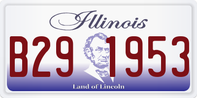 IL license plate B291953