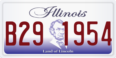 IL license plate B291954