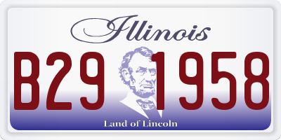 IL license plate B291958