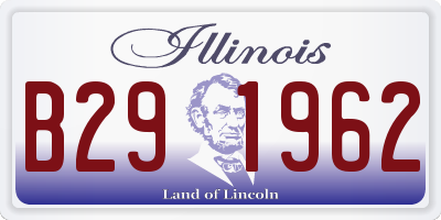 IL license plate B291962