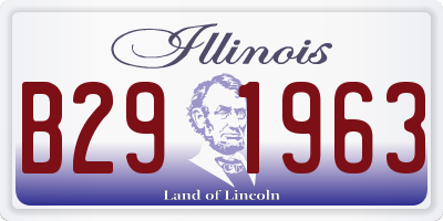 IL license plate B291963