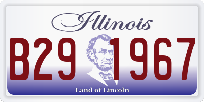 IL license plate B291967