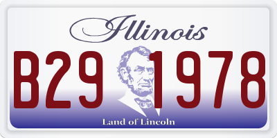 IL license plate B291978