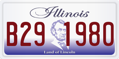 IL license plate B291980