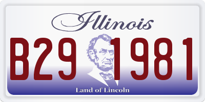 IL license plate B291981