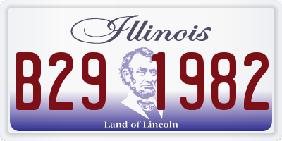 IL license plate B291982