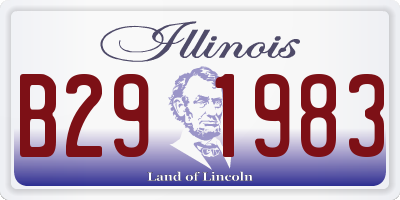 IL license plate B291983