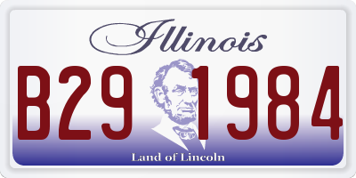 IL license plate B291984