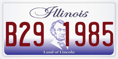 IL license plate B291985