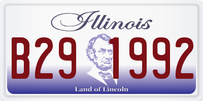 IL license plate B291992
