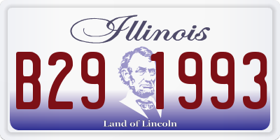 IL license plate B291993