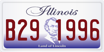 IL license plate B291996