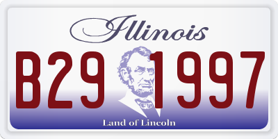 IL license plate B291997
