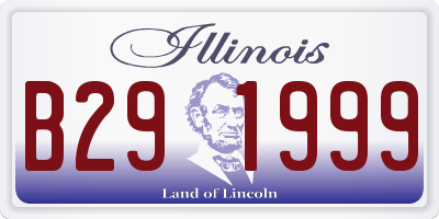 IL license plate B291999