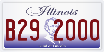 IL license plate B292000
