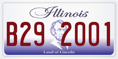 IL license plate B292001