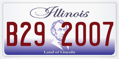 IL license plate B292007