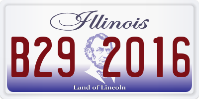 IL license plate B292016