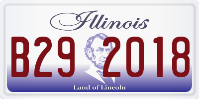 IL license plate B292018