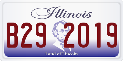IL license plate B292019