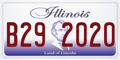 IL license plate B292020
