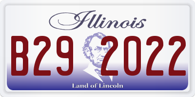 IL license plate B292022