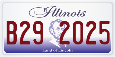 IL license plate B292025