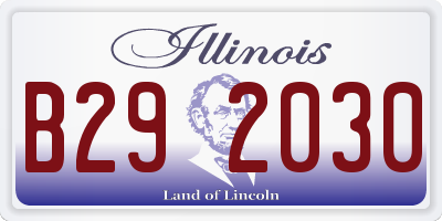 IL license plate B292030