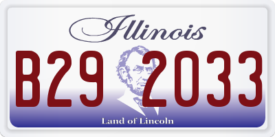 IL license plate B292033