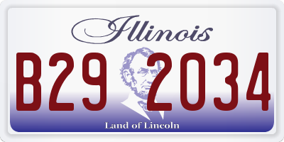 IL license plate B292034