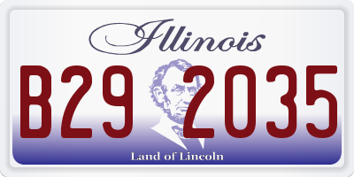 IL license plate B292035