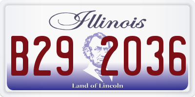 IL license plate B292036